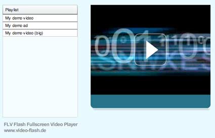 FLV Flash Fullscreen Player